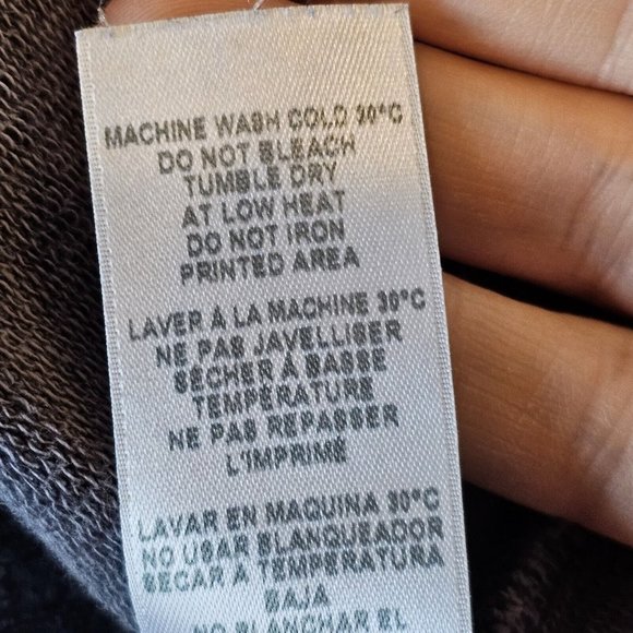 Sundry XL 4 Blue Black Camo Print Off Shoulder Cozy Pullover Sweatshirt Oversize - Picture 8 of 9